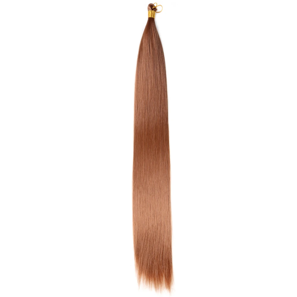 Wholesale Synthetic High Quality Braids Hair Extensions Soft Silky Long Straight Gold Bulk Crochet Hair For Braid Hair Extension