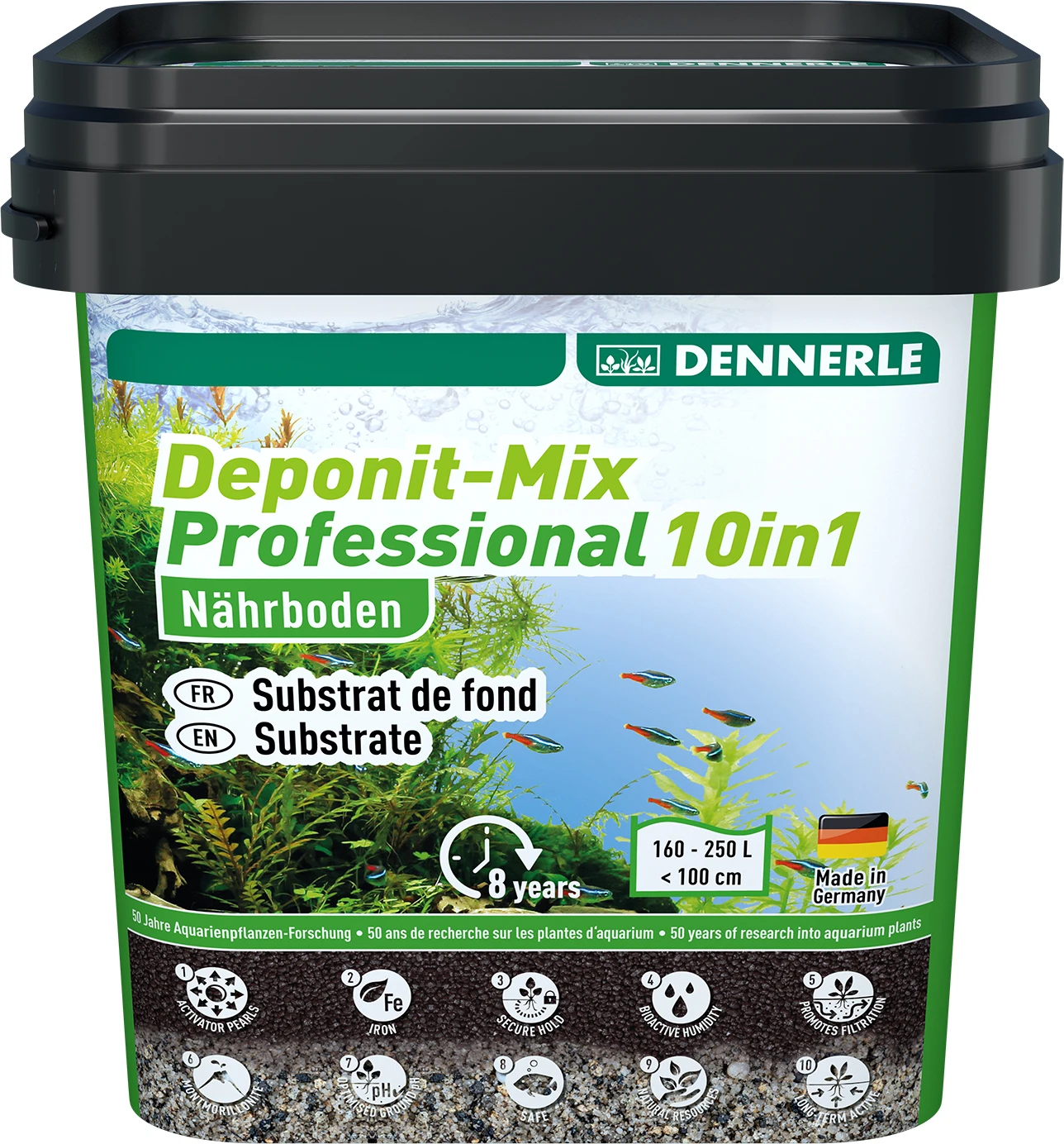 DENNERLE Deponit Mix Профессиональный 9 6 кг питательный Средний оптимизированный субстрат Ph для аквариума и