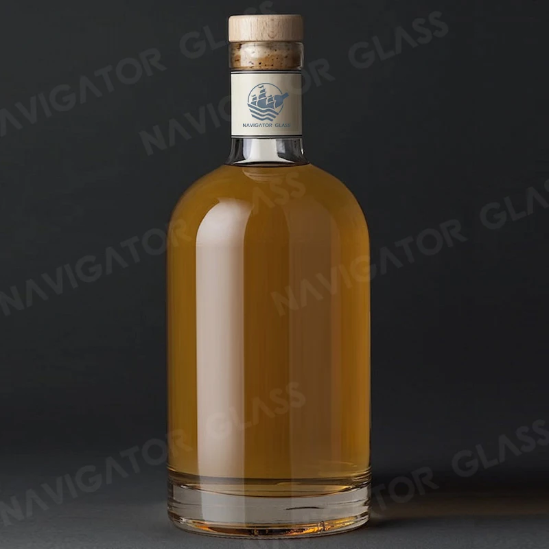 Chinese Manufacturer Glass Bottles For Spirit Beverages Frosted For Gin Vodka Tequila Whisky Brandy