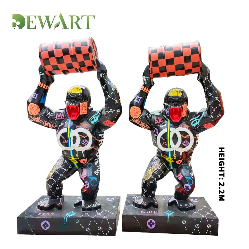 Factory wholesale custom dog sculptures modern gallery collectible art crafts decorative resin French bulldog statue