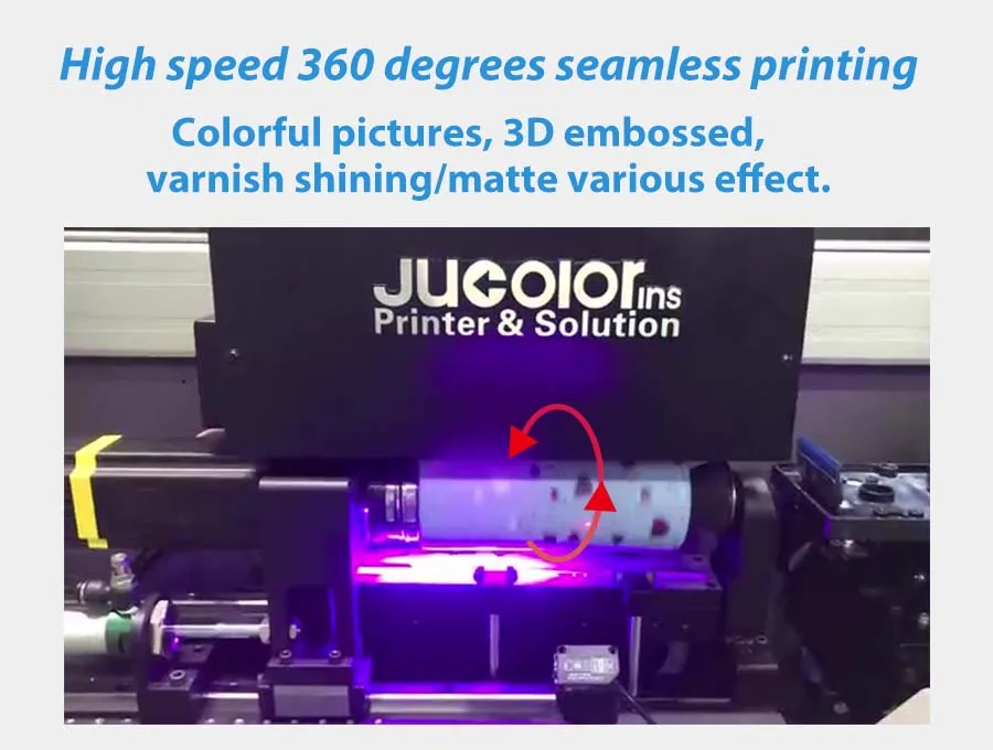 Jucolor Digital Bottle 360 Degrees Printing Machine for Tumbler Glass Can Flask