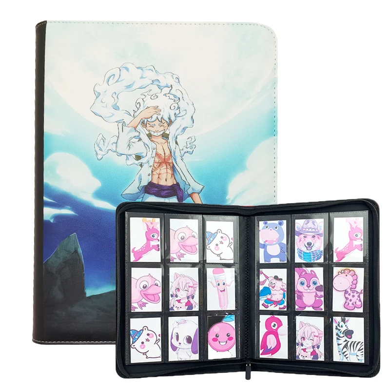 ModernQiu High Quality  9-Pocket Custom Trading Card Binder 20-Sheet PU Leather Photo Album Presentation Folder for 360 Cards