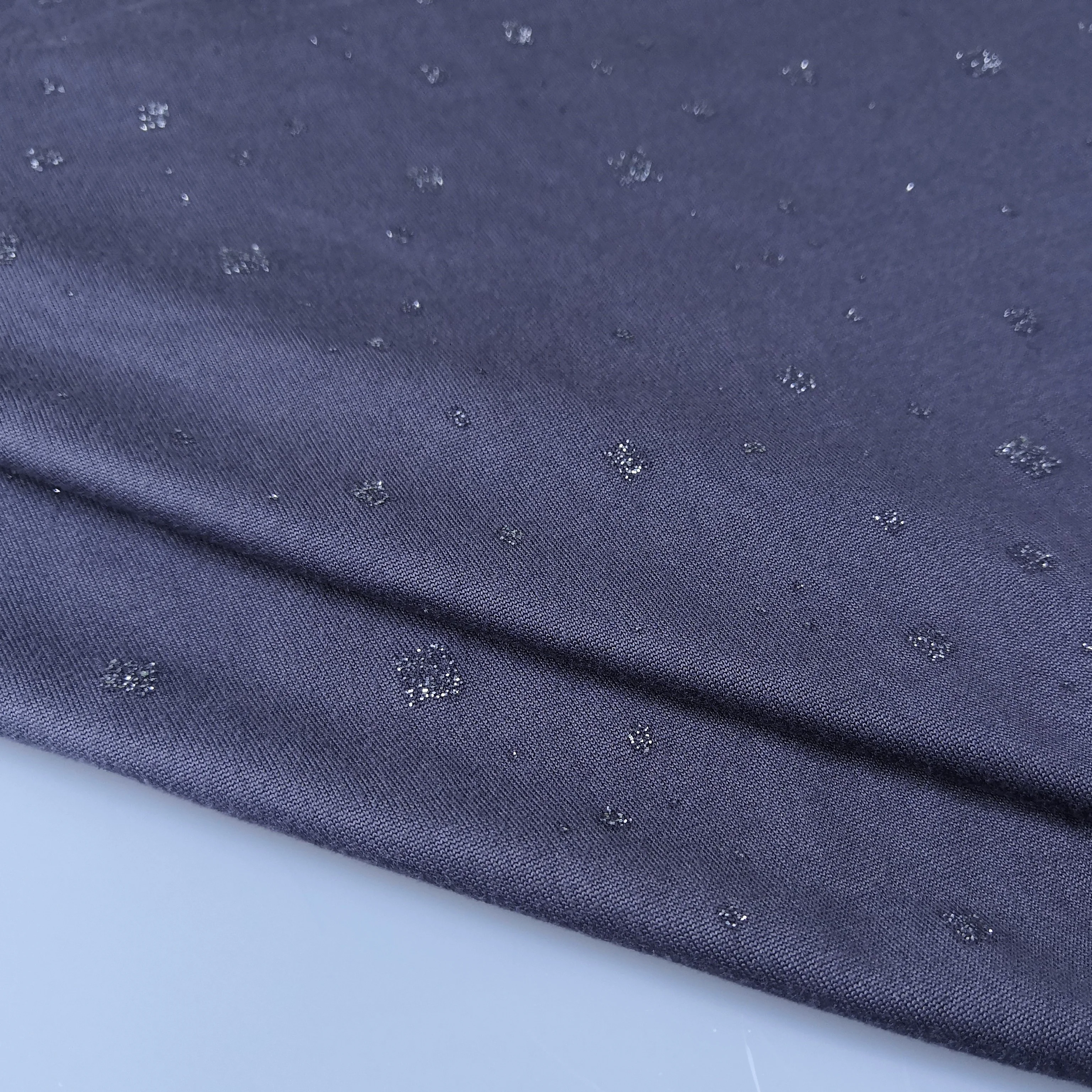 Dark gray elastane dress material textile stretch soft light single jersey fabric