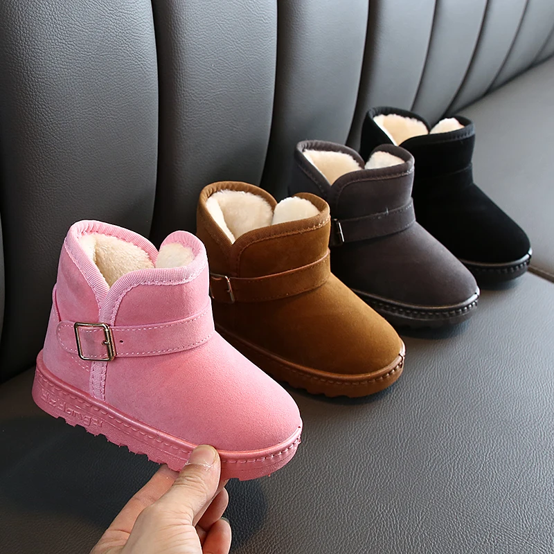 2021 New very thick warm kids snow boots winter artificial fur infant boots