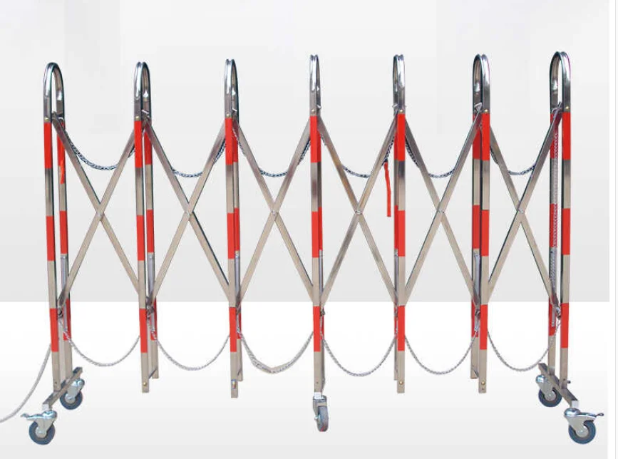 The stainless steel telescopic fence can be used as a movable barrier