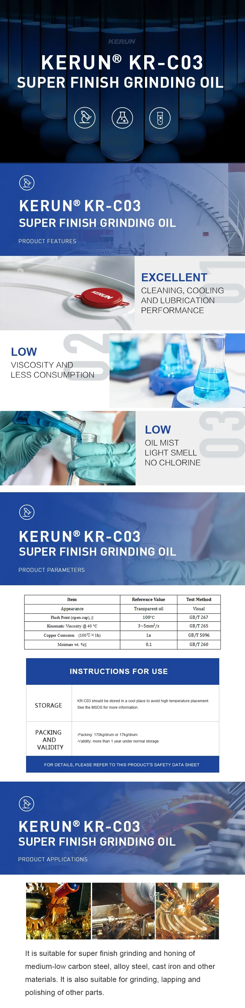 Kerun Super Finish Grinding Oil Kr-C03