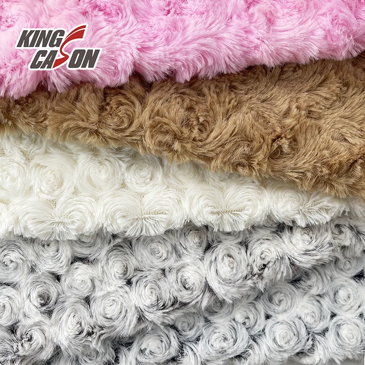 KINGCASON Good Service 100% Polyester Back Print Solid Gradient Rabbit Faux Fur For Hair Accessories Headband