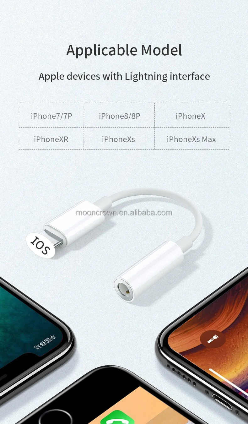 Аудиоадаптер 3 5 мм кабель для iPhone 12 11X8 7 6 двойной Aux-кабель наушников конвертер 10 разветвитель