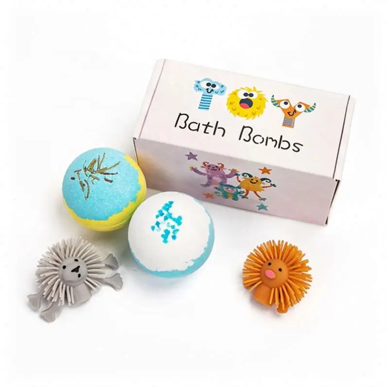 Bomb Vegan Organic Set With For Toys Toy Gift Fizzy Surprise Fizzies Inside Natural Wholesale Baby Hot Private Kids Bath Bombs