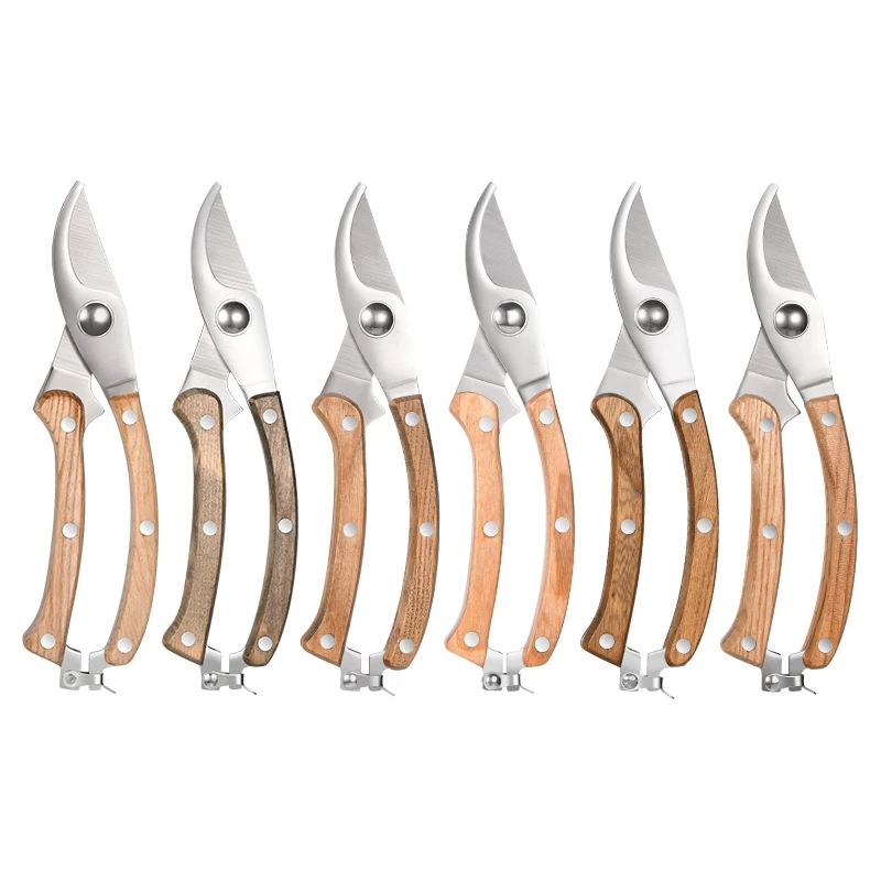 High quality stainless steel polishing process garden tool Manual small pruning scissors garden scissors