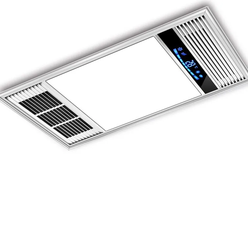 Bathroom air energy heater wall-mounted or ceiling-mounted temperature display exhaust fan blowing lighting LED light integrated