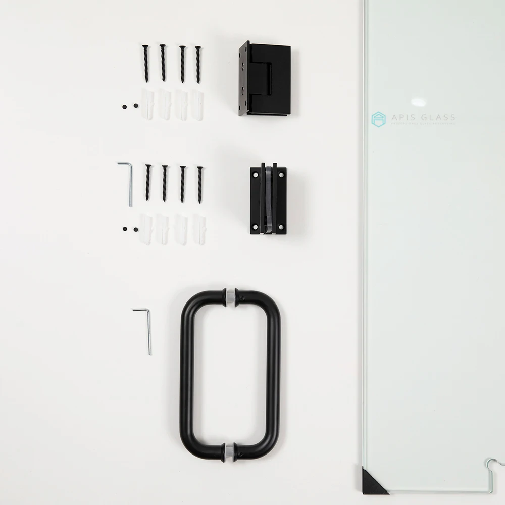 2022 new arrival  High quality black shower enclosure Chrome Polished hinge shower room shower door hinge glass