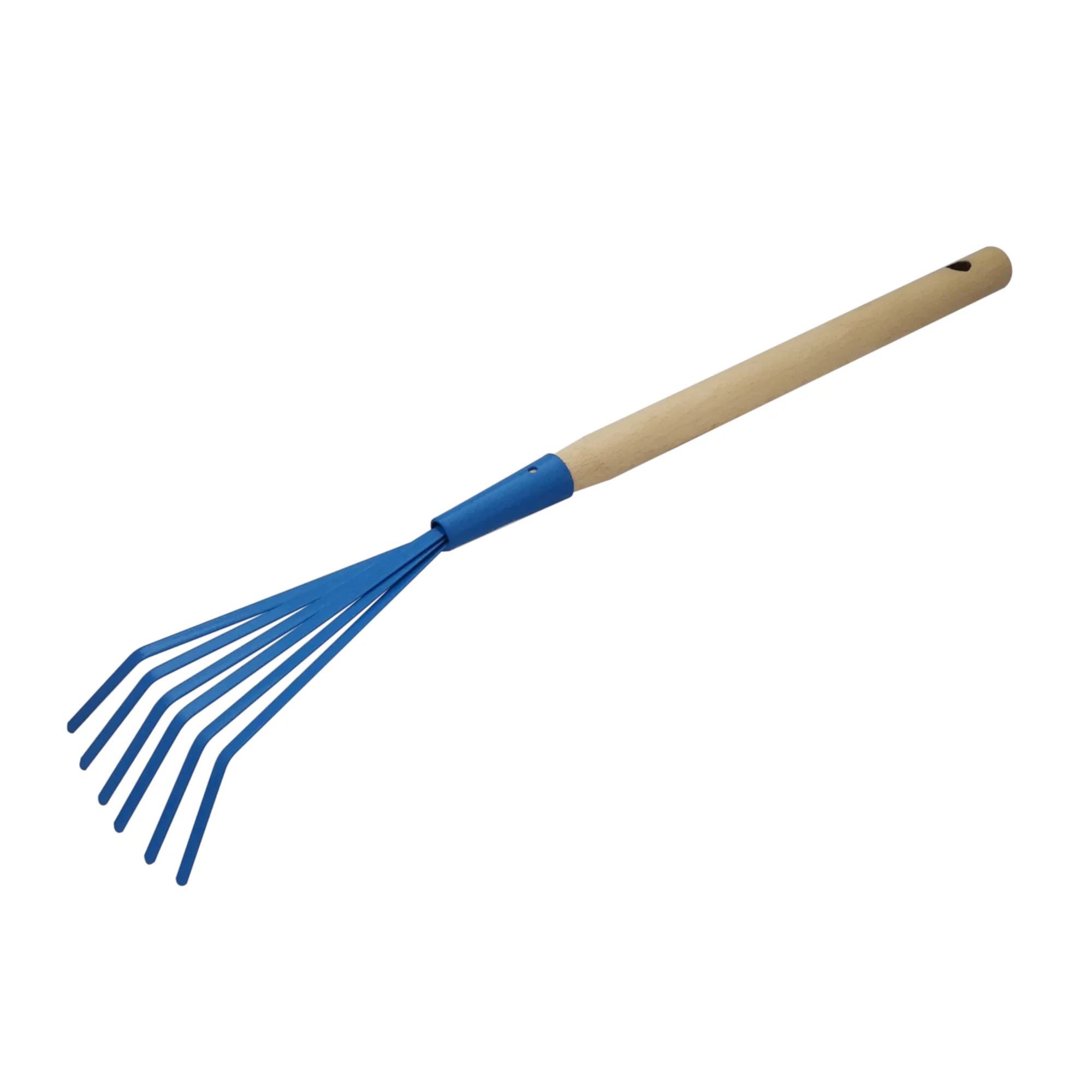Italian production steel and wood customizable small lawn rake for gardening
