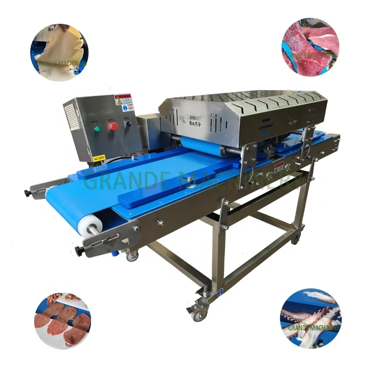 2023 Horizontal Fresh Beef Jerky Slicer/Flake Pork Meat Chicken Breast Fish Squid Salmon Octopus Slicing Cutting Machine Price