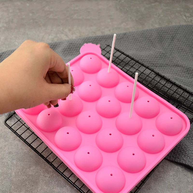Hot selling nonstick silicon Cake Pop Maker mould Set Chocolate Candy Making pan silicone Lollipop candy Mold