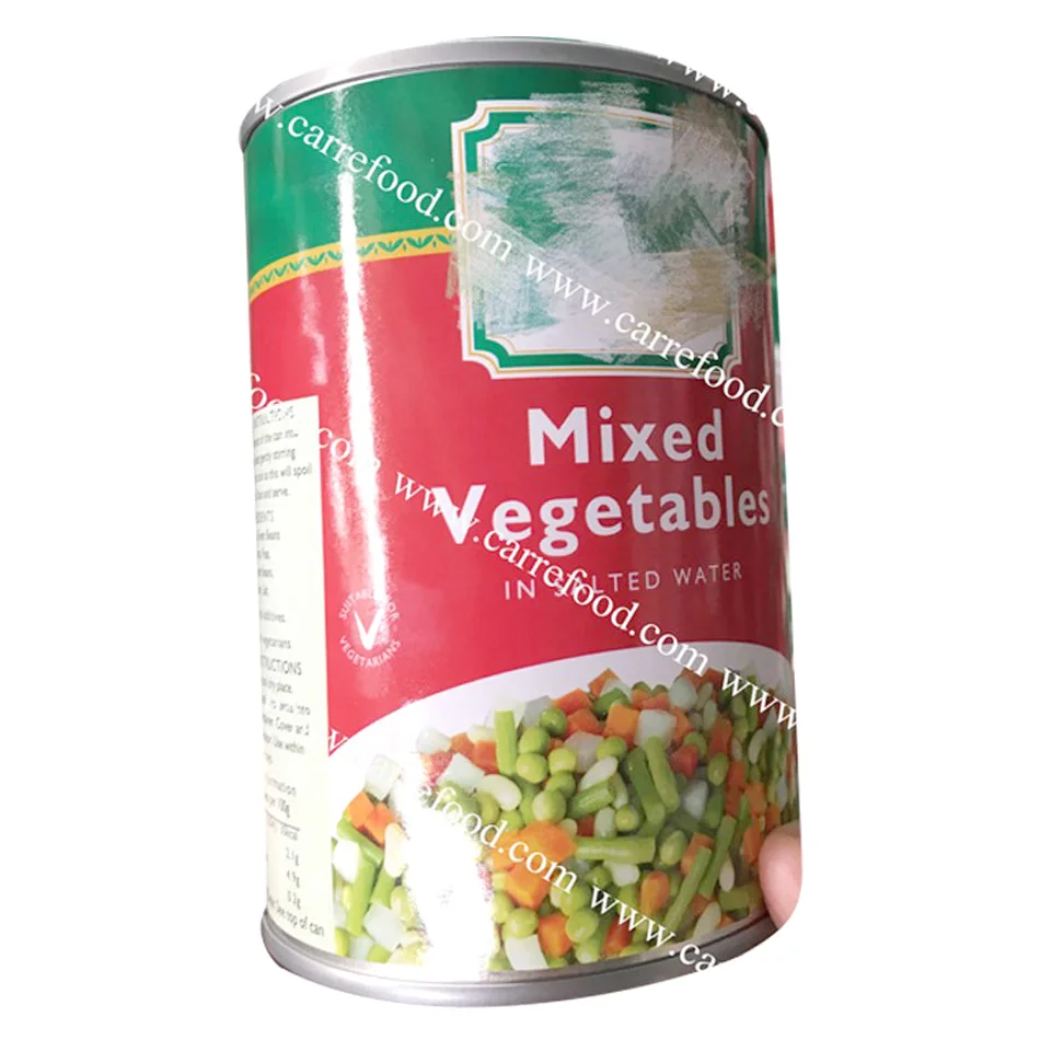 
Canned mixed vegetables / Canned mix vegetables beans/ Canned Green Peas and Carrots 