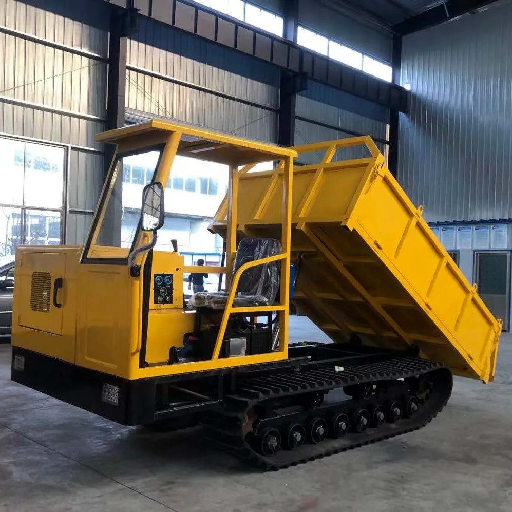 CE Certified Diesel Powered Mini Tracked Loader Transporter Hydraulic Platform Crawler Dumper Truck