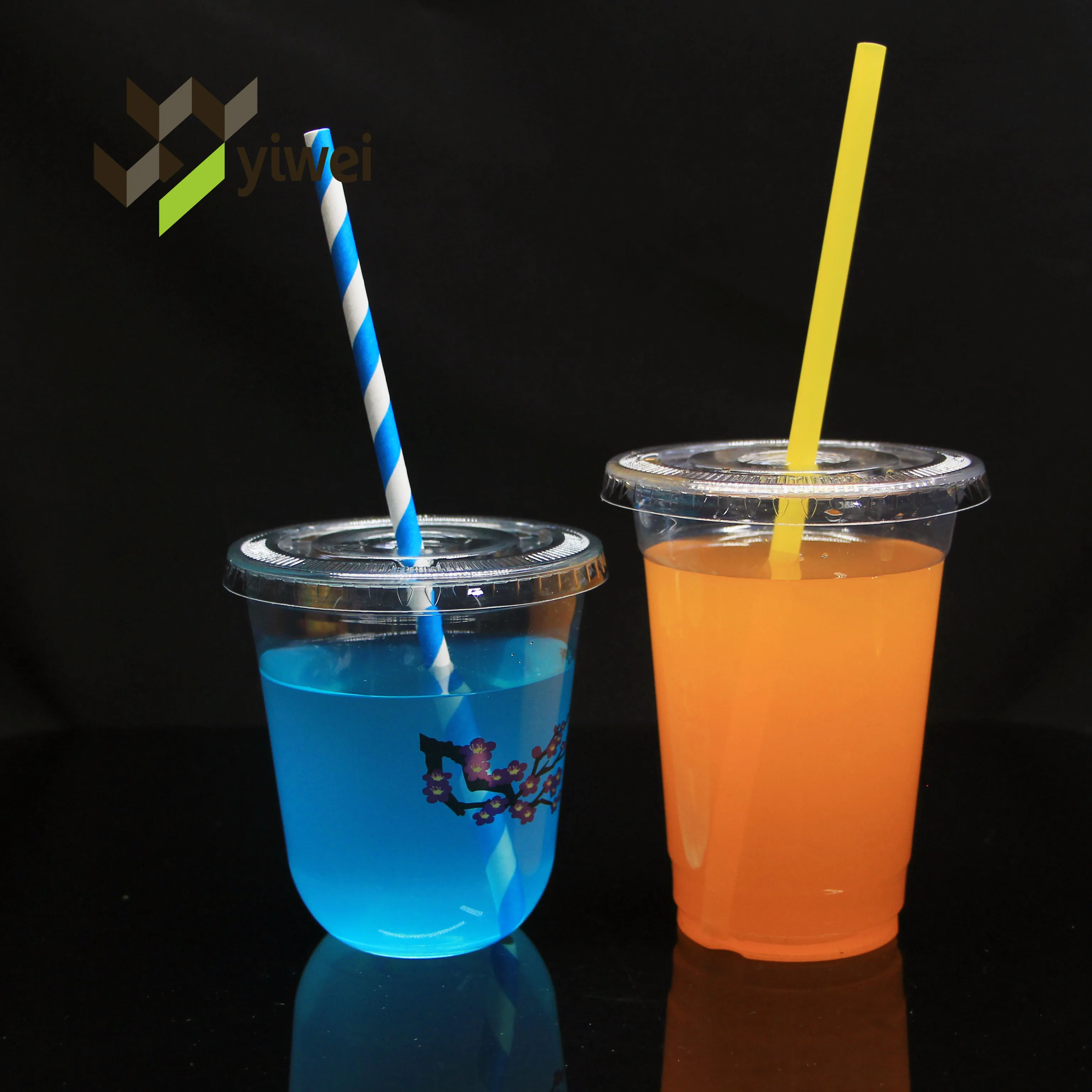 Food Grade Transparent Disposable Coco U Shape Plastic PP Boba Tea Cup for Sundae Ice Cream and Milk Shake