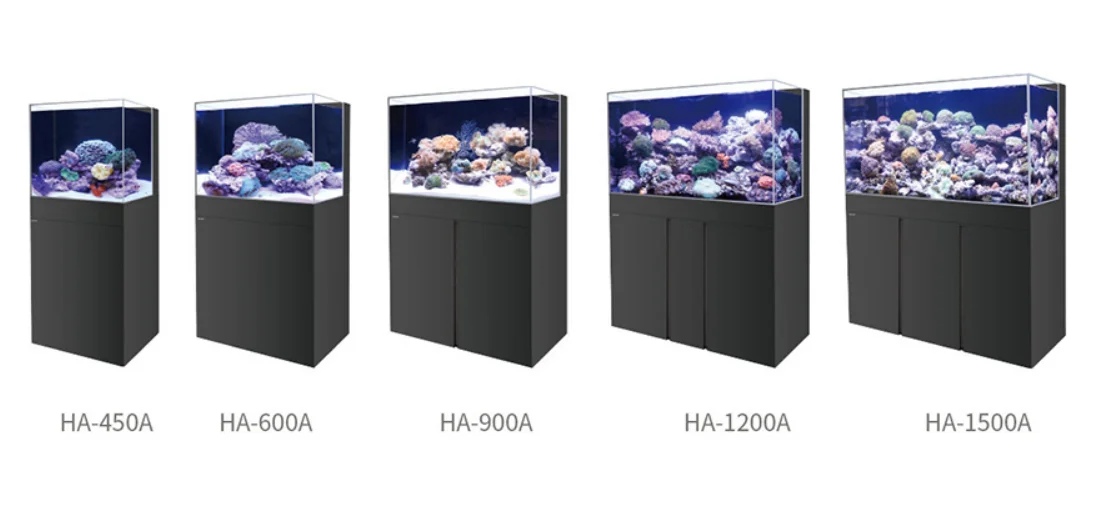 Factory Wholesale salt water Ocean Sea fish tank marine aquarium with wooden cabinet.