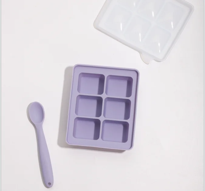 Hot baby BPA-free Silicone porous food containers Complementary food boxes with LIDS