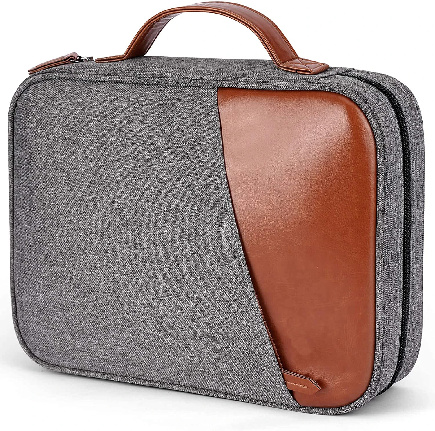 OEM Custom Fashion Stylish Stationery Storage Cases Large 2 Tone Bibles Cover PU Leather Holy Book Protector Bible Carrying Case