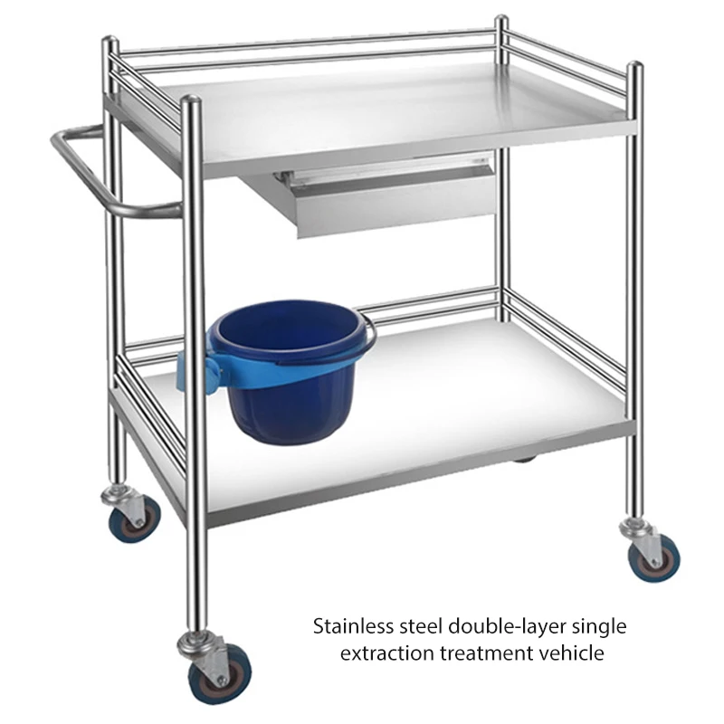 High Quality Medical Mayo Table Instrument Trolley Stands Treatment Trolley Cart