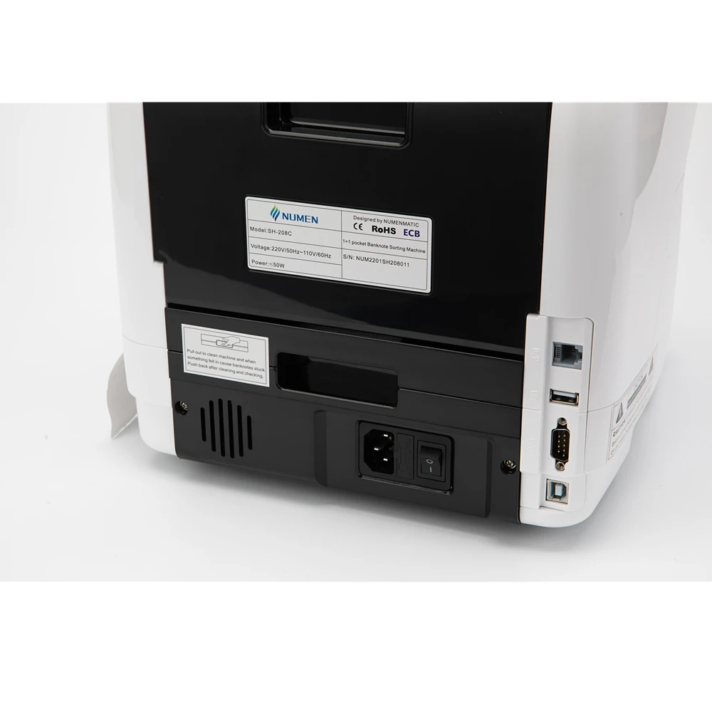 NUMEN SH-208C Double Detection Money Counting Machine Mixed Bill Counter Machine with TFT Touch Screen