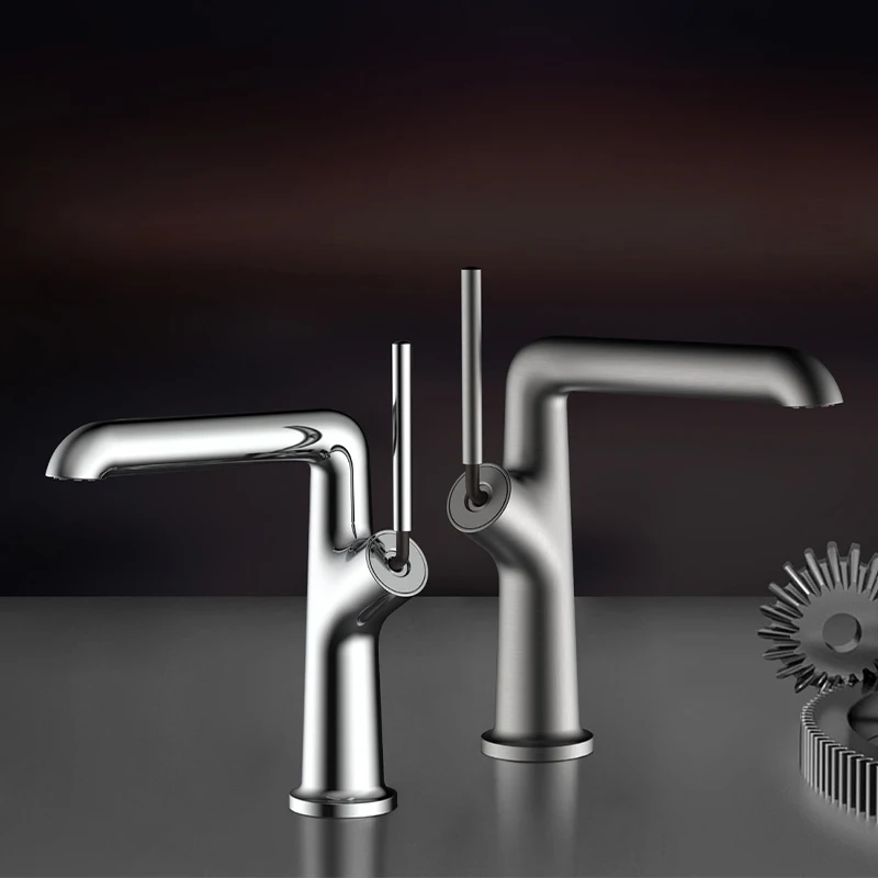 DQOK popular Contemporary bathroom exquisite art design brass wash basin faucet