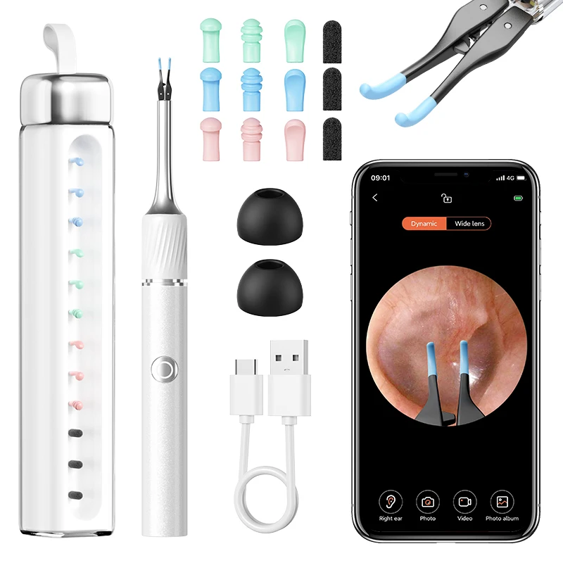 SUNUO S8 Pro 4 in 1 Handheld Medical Ear Cleaner with Ear Spoon and Tweezers
