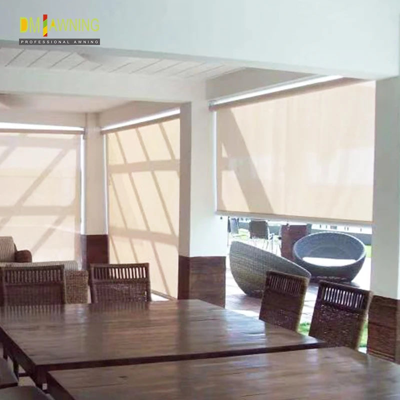 Sliding  Cable Blinds Awning/Sliding Rail Rolling Blinds  /sun Shade Cable Roller Blinds