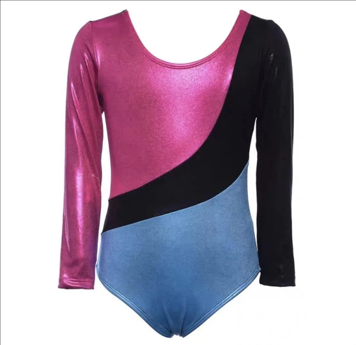 Professional manufacture high quality long sleeves women gymnastics leotards competition