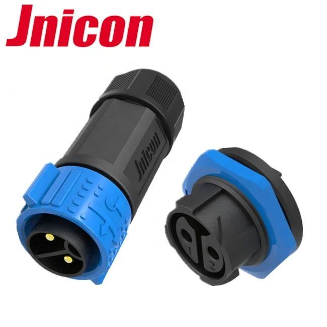 50A male 2pin connector plug M25 power waterproof wall connector