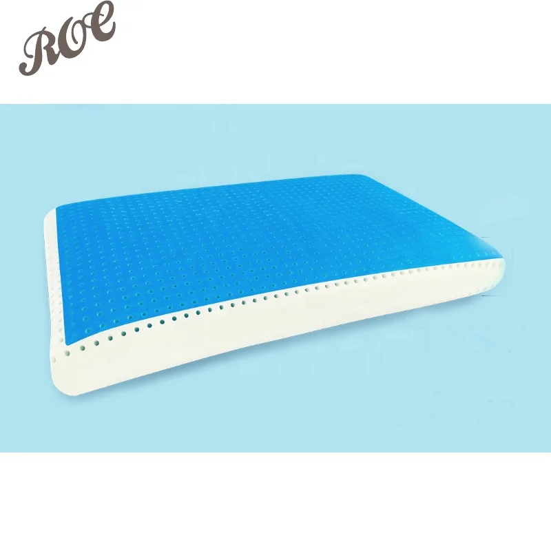 punched gel memory foam pillow, cooling visco pillow