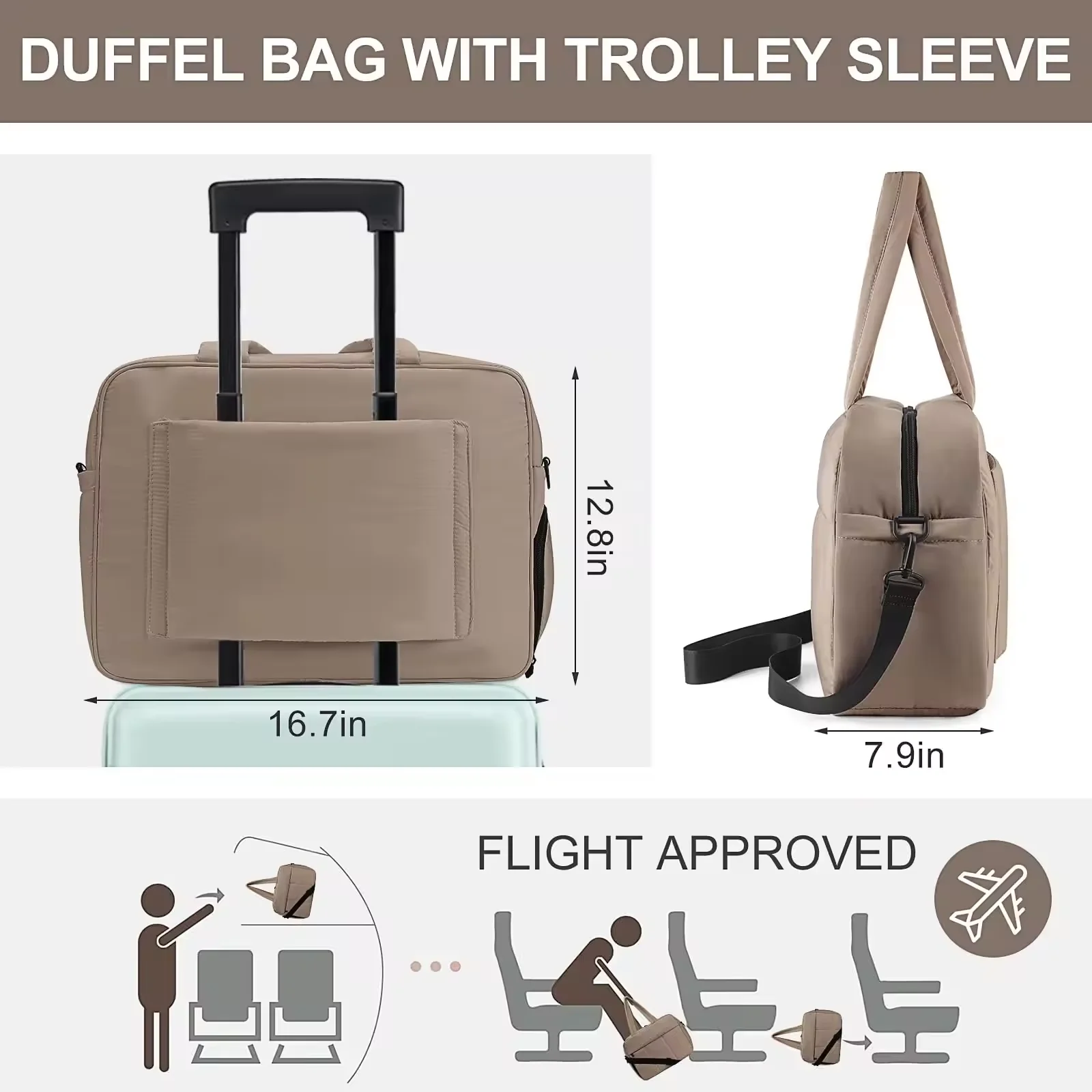 2024 New Design Factory Custom Fashion Popular Sport Nylon Puffy Bag Various Color Puffer Quilted Travel Tote Bag For Women