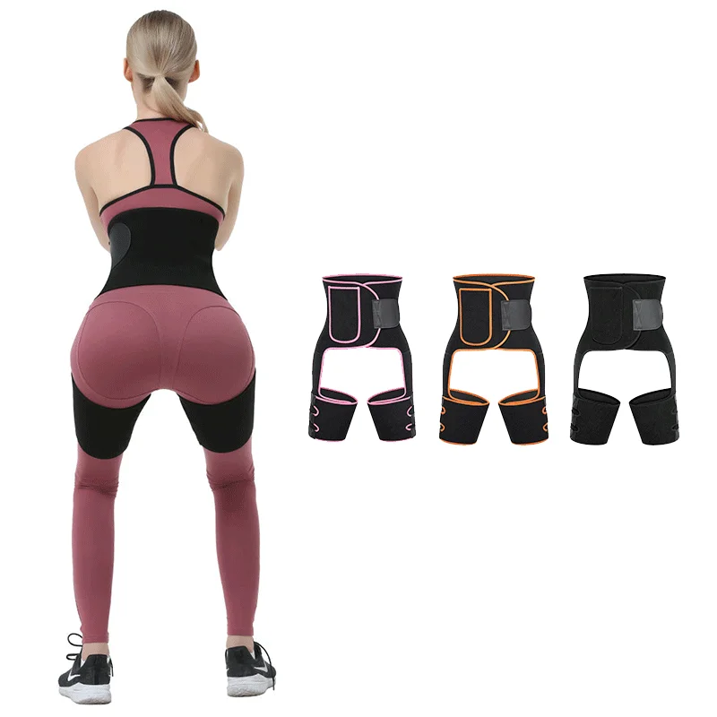Slimming Underwear 3 In 1 Waist Trainer Pocket Thigh Eraser Trimmer Strap Leg Butt Lifter For Women