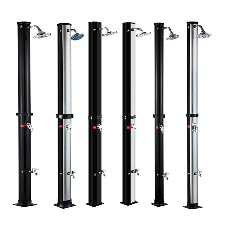 38 L Two Solar Shower with Foot Shower with 6-inch double-sided electroplating shower head