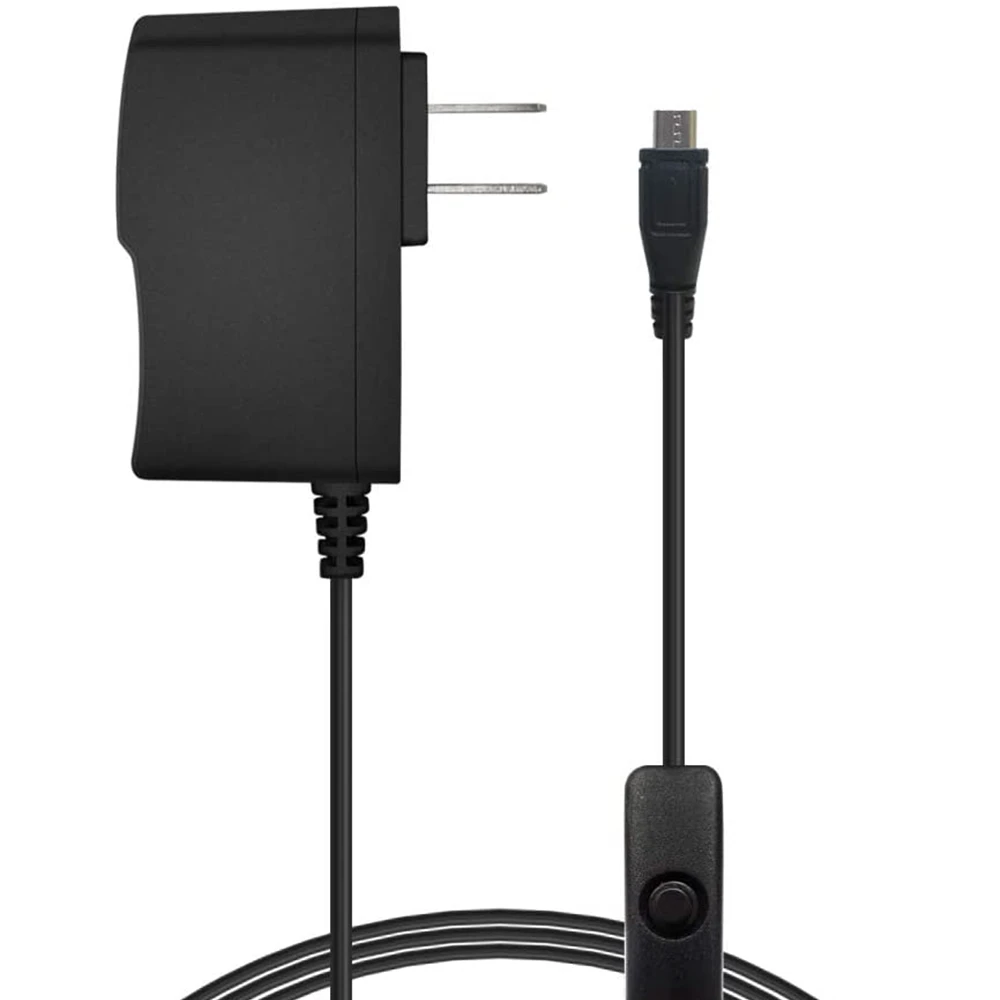  Raspberry pi 3 адаптер питания 5 В 2 А Micro USB переменного/постоянного тока с переключателем вкл/выкл кабель