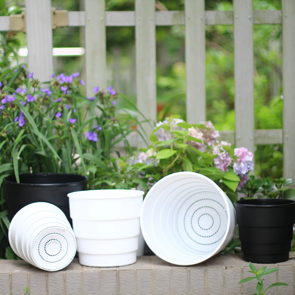 Plastic Plant Flower Seedlings Nursery Planter Colorful Flower Plant Container Seed Starting Pots with tray