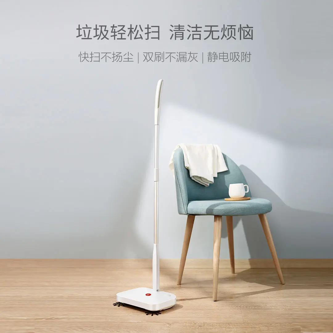 Ceramic Non Woven Aluminum White Wireless Electric Manual Sweep Machine Hand Push Electrical Floor Sweeper