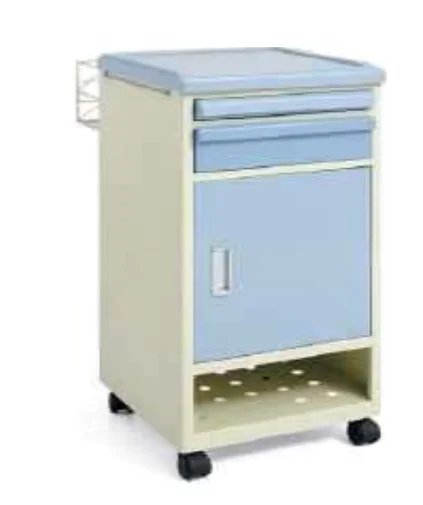 China Manufacturer Factory Direct Price Medical Overbed Cabinet Bedside Cabinet with Table