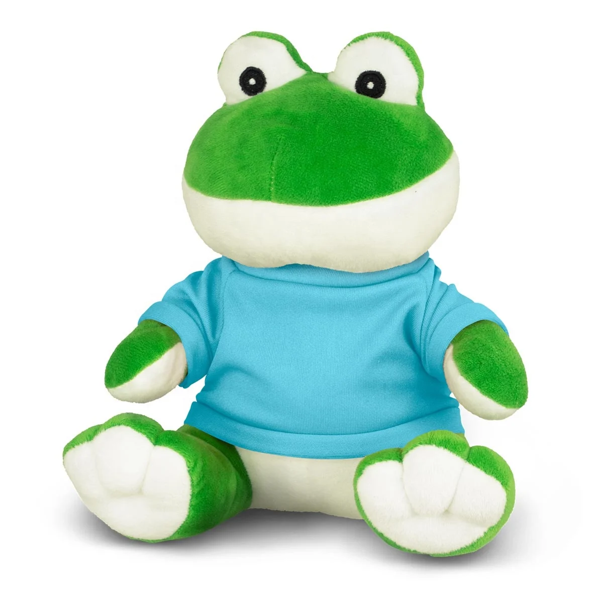 Custom t-shirt plush toys with your logo frog plushes doll promotion soft stuffed animals toutou frog plush toys