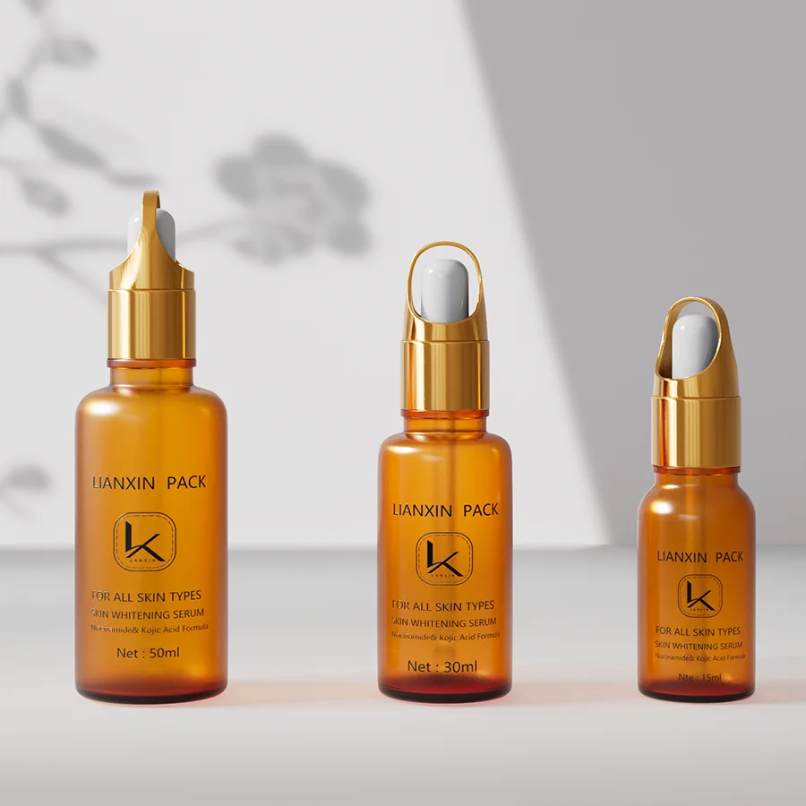 5ml 15ml 20ml 30ml 50ml 100ml Matte Dropper Amber Cosmetic 10 ml Frosted Glass Amber Serum Bottle