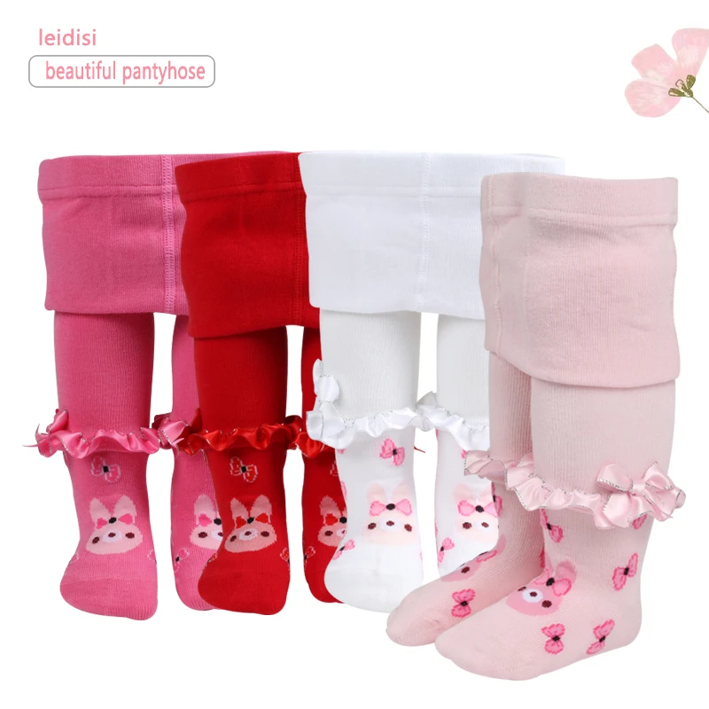 Cute jacquard lace pantyhose baby leggings girl pantyhose baby nonslip pantyhose