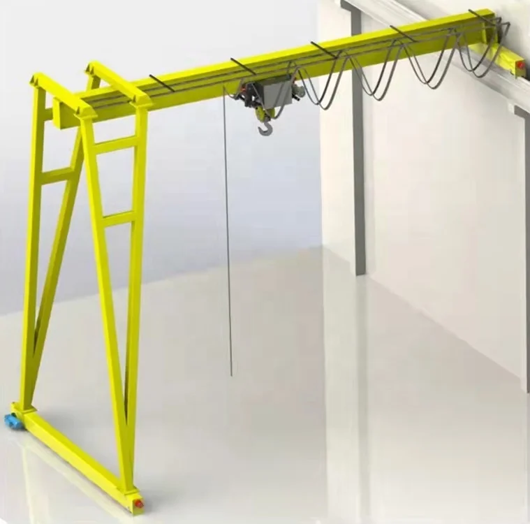 5Ton 7.5Ton 10Ton Indoor europe design single beam half semi portal gantry crane