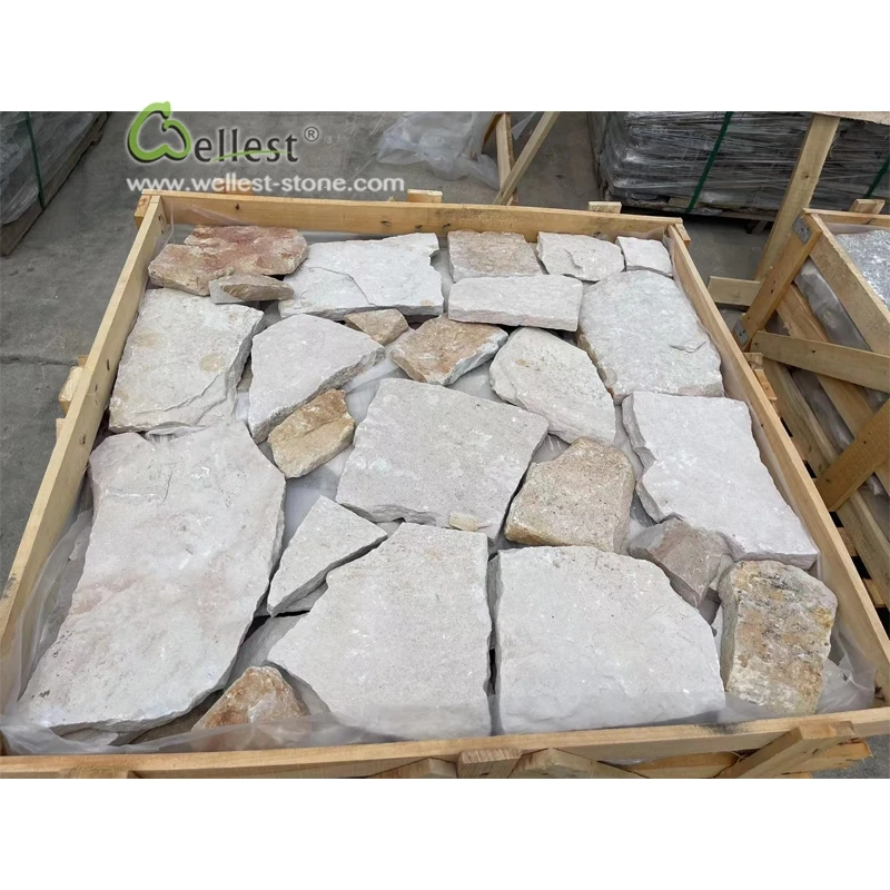 natural stones wall decoration white beige loose stone wall cladding tiles for outside wall