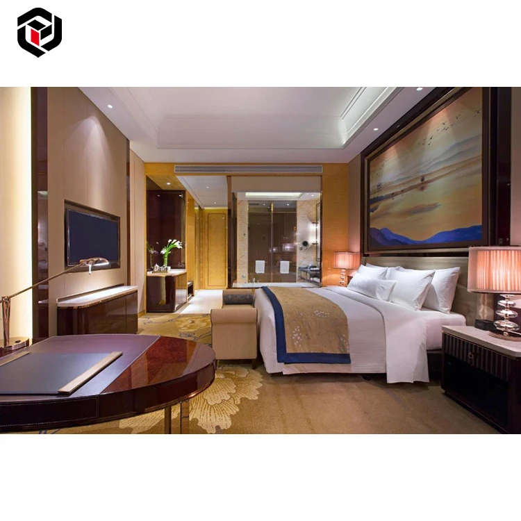 European aristocratic and elegant solid wood hand-carved hilton hotel furniture