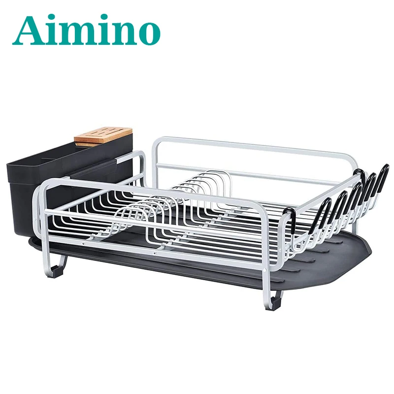 Wholesale High Quality Kitchen Dish Drying Dish Dryer Rack Dish Rack Wood Kitchen Gadget and Accessories