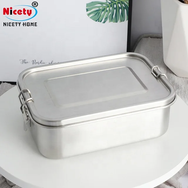Nicety High Quality 304 Stainless Steel Lunch Box Bento Lunch Box Metal Lunchbox Stainless Steel Leakproof Edelstahl Brotdose