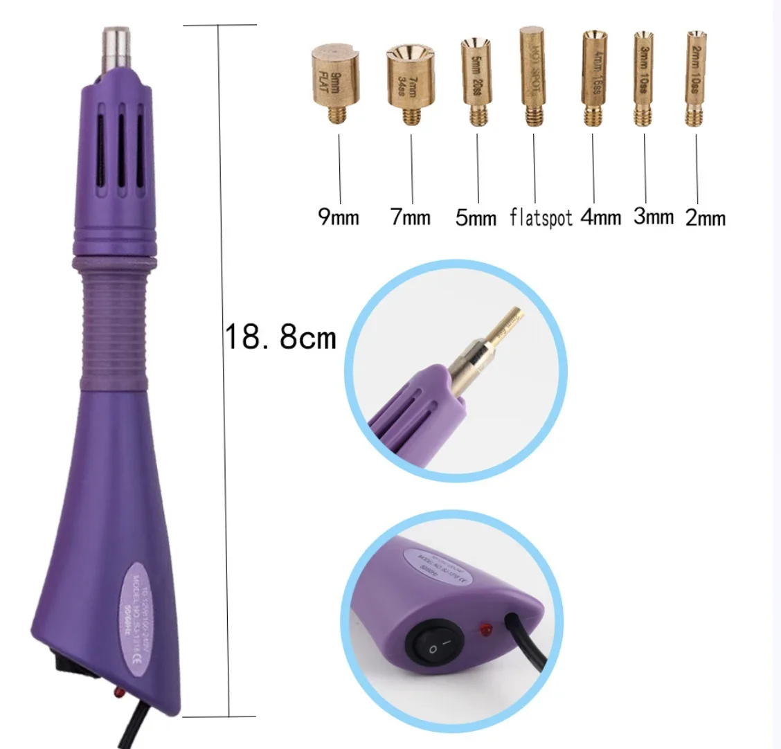 US Fast Heated Hot Fix Rhinestone Applicator Iron-on Wand Heat-fix Tool Gun