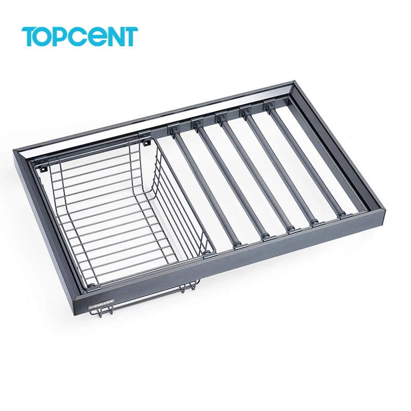 Аксессуары для гардероба Topcent MA.1307 выдвижные брюки с корзиной рубашек из нержавеющей стали или проволоки